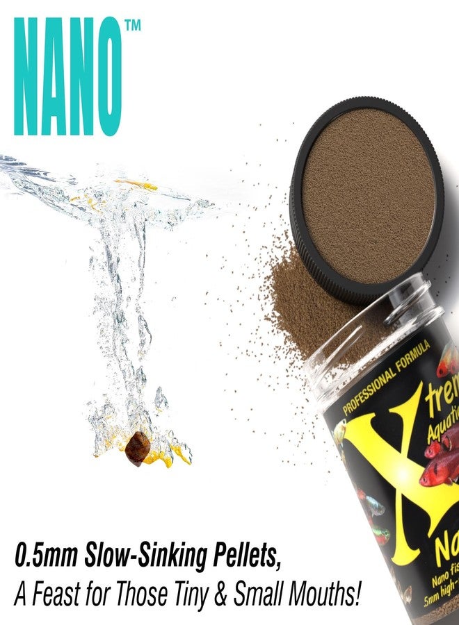 Xtreme Aquatic Foods Xtreme Nano 0.5mm Sinking Pellets - High-Protein Fish Food for Nano & Community Fish, Krill-Based Formula for Color, Immune Support, and Vitality - Complete Nutrition for Small Aquarium Species (5oz) - Image 4